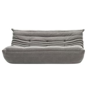 Καναπές τριθέσιος Nextdeco Togo Alcantara σκούρο γκρι Υ70x174x102εκ