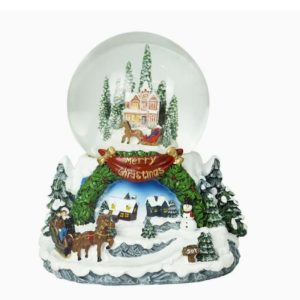 Χριστουγεννιάτικη χιονόμπαλα με μουσική, Υ19,5x18x18εκ.