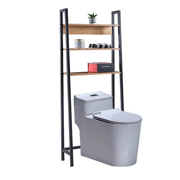 Ραφιέρα μπάνιου από ξύλο και μέταλλο Υ156x64x25εκ. - Image 2