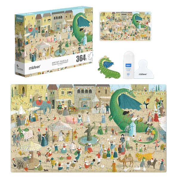 Mideer παζλ Artist - Iππότες και δράκοι 364 τεμαχίων με pin - Image 2