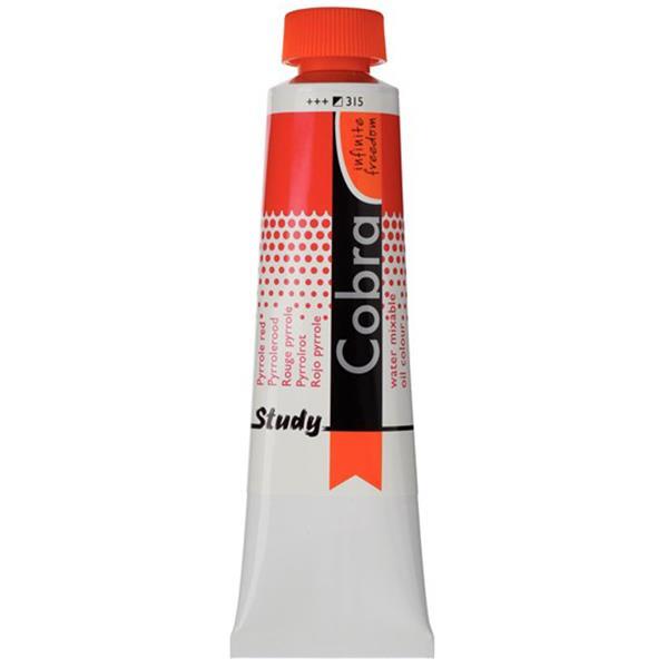 Talens Cobra Study water mixable oil 315 pyrrole red 40ml. - Image 2