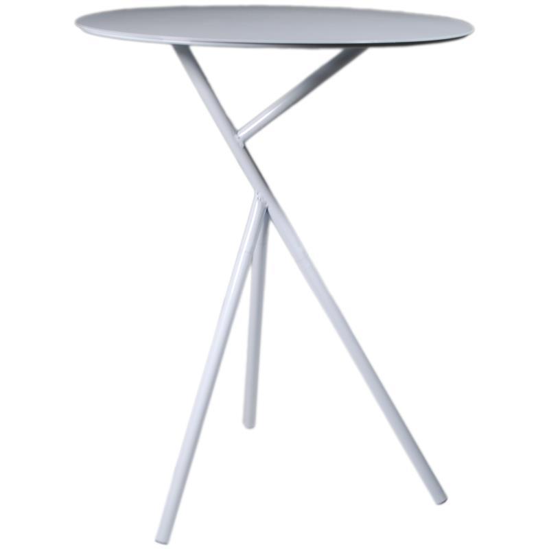 Τραπεζάκι μεταλλικό Nextdeco άσπρο Ø45εκ. - Image 2
