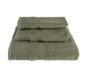 Πετσέτα μονόχρωμη 100% βαμβάκι πεννιε 550gsm 50x100εκ. λαδί