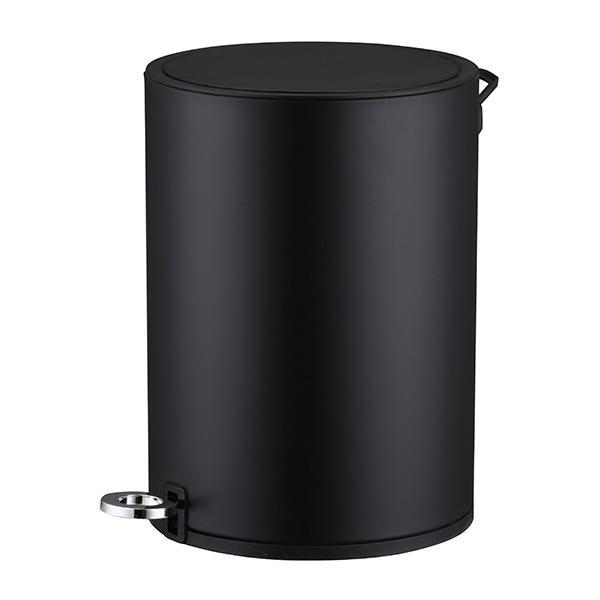 Κάδος απορριμάτων με πεντάλ 6lt στρογγυλό μαύρο ματ - Image 2