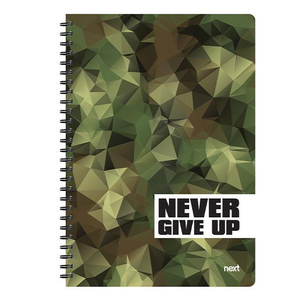 Next trends Never give up τετράδιο σπιράλ 2 θέματα 70 φύλλα 21x29εκ. - Image 2
