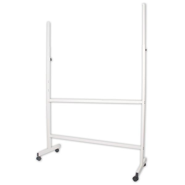 Βάση σιδερένια τροχήλατη λευκή επεκτεινόμενη για πίνακα - Image 2