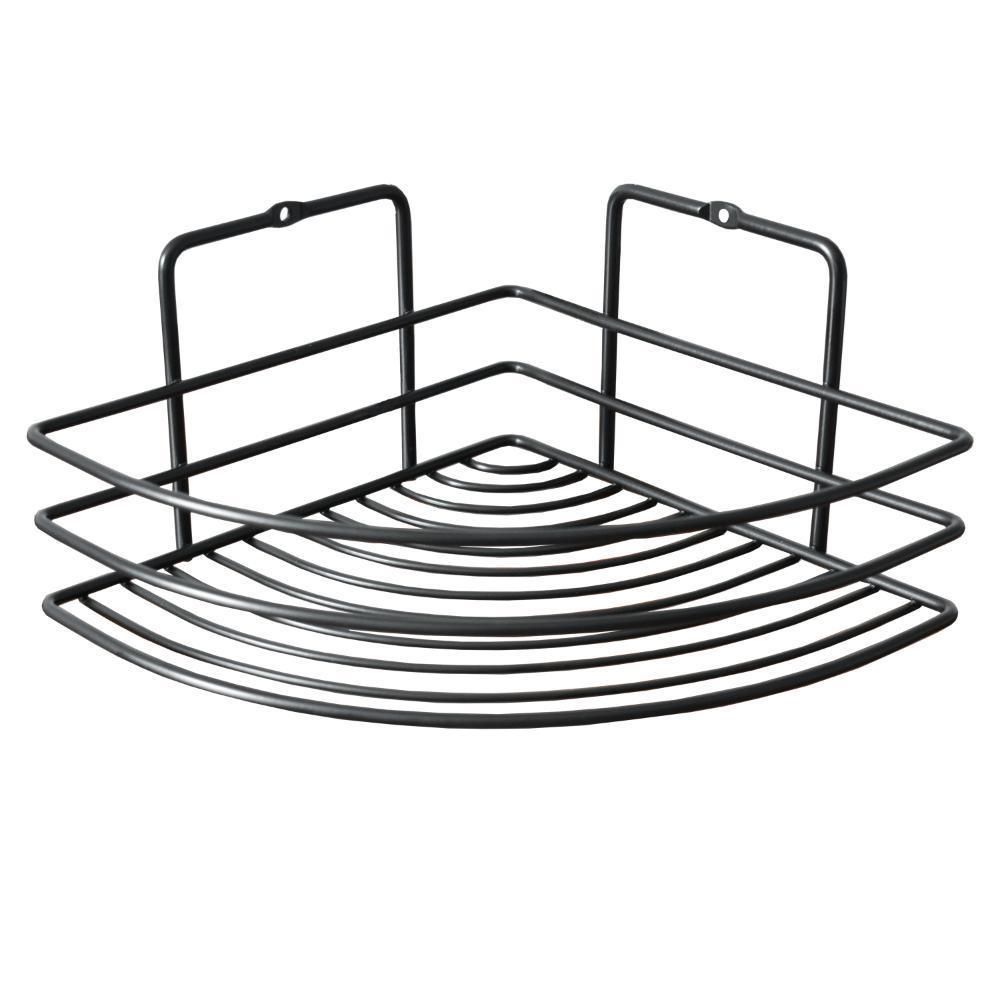 Ράφι μπάνιου γωνιακό Nextdeco μαύρη Υ10xØ19εκ - Image 4