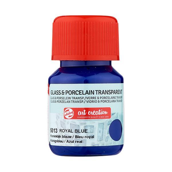Talens χρώμα glass/porcelain transparent 5013 royal blue 30ml - Image 2