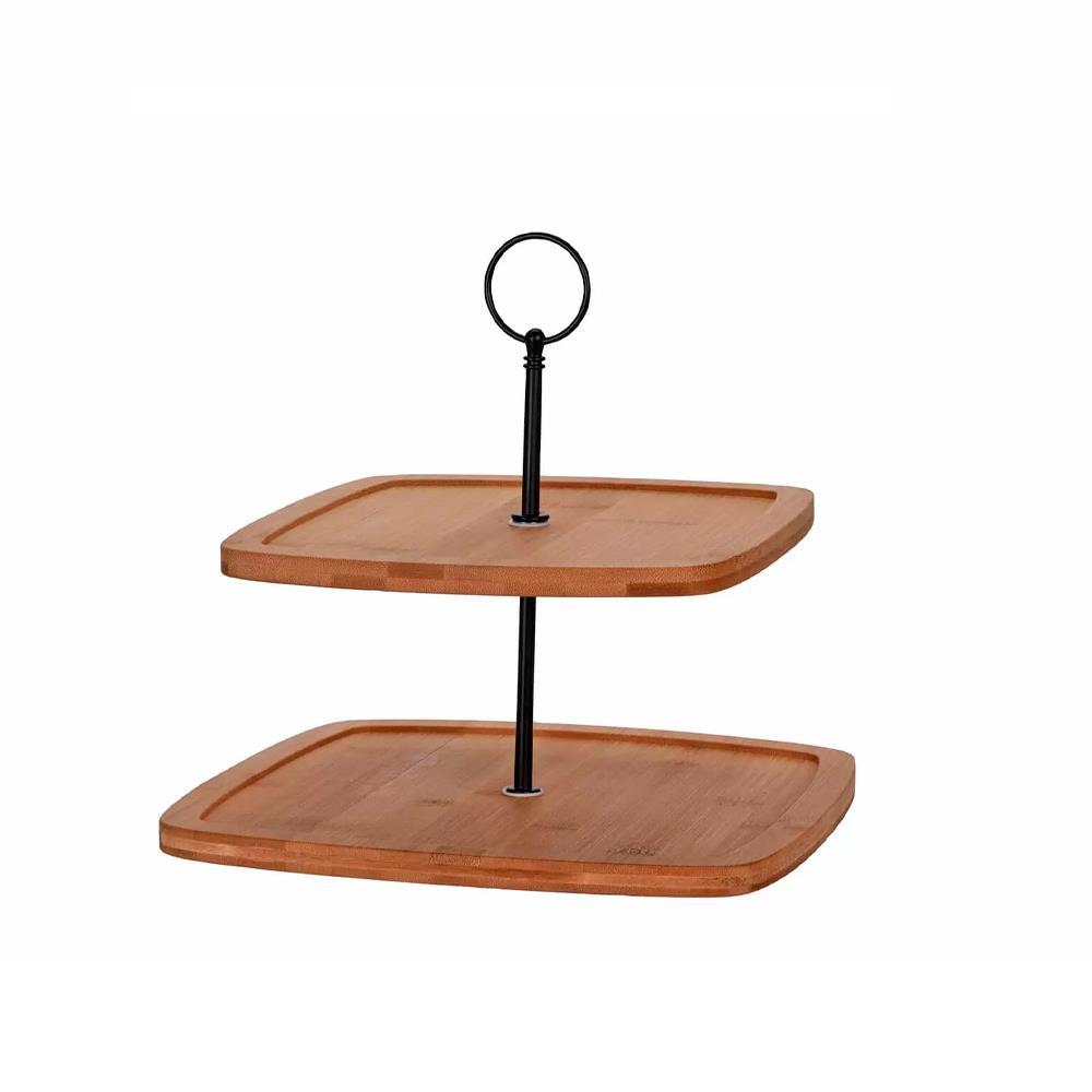 Ορντερβιέρα τετράγωνη από bamboo Y23,5x25x25εκ. - Image 2