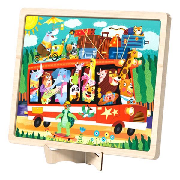 Mideer παζλ ξύλινο "Trip on the Bus" 48τμχ - Image 2