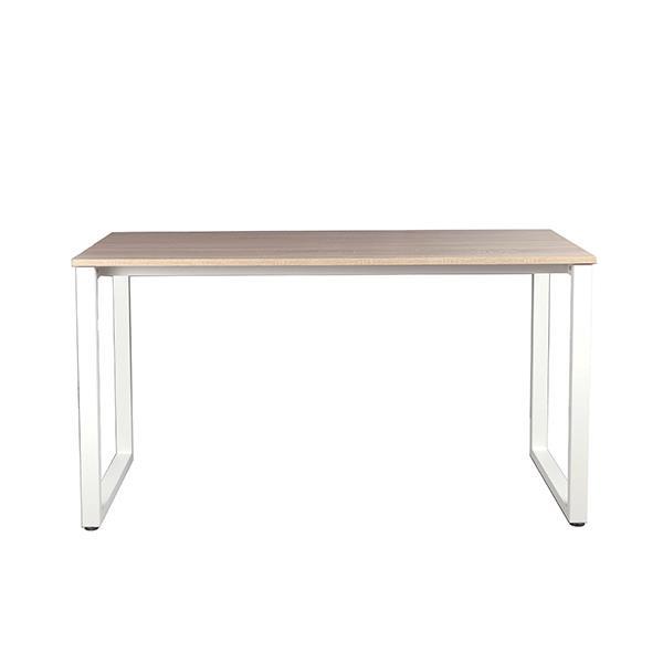 Γραφείο μεταλλικό σκελετό Nextdeco και ξύλινη επιφάνεια σε φυσικό χρώμα λευκό Υ79x120x60εκ - Image 5