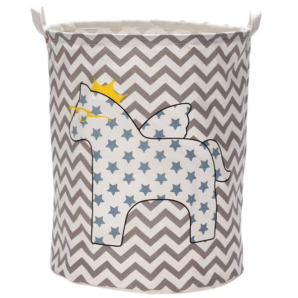 Καλάθι αποθήκευσης ή απλύτων "Πήγασος-Αστέρια", Υ48εκ. Ø45εκ. - Image 2