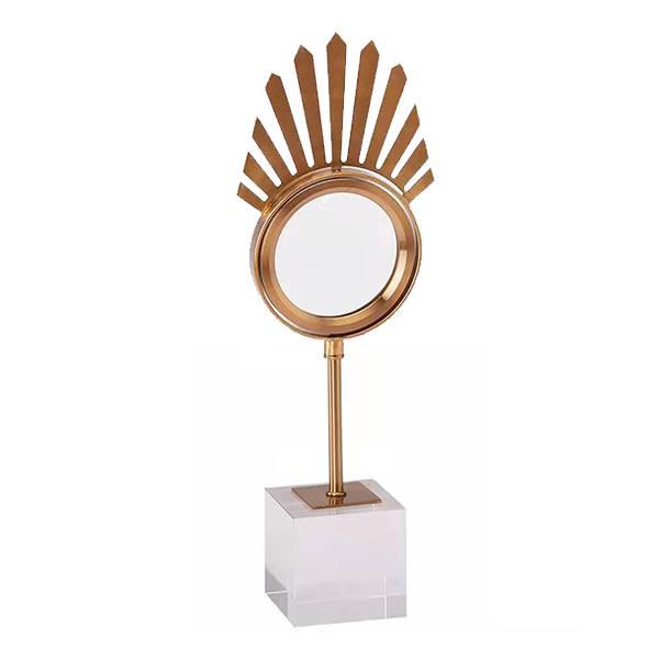 Επιτραπέζιο διακοσμητικό "Crown" χρυσό, μεταλλικό, 23x10x33εκ. - Image 2