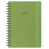 Next ημερολόγιο 2025 Natural ημερήσιο σπιράλ πράσινο με λάστιχο 17x25εκ.