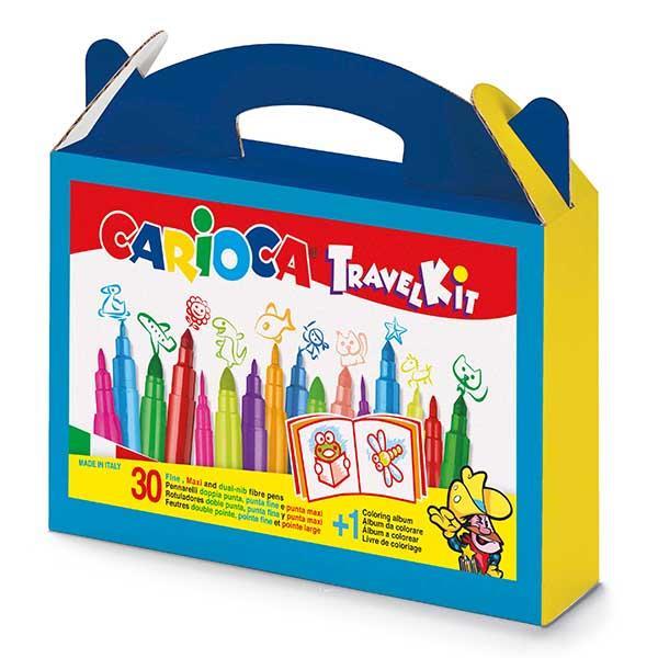 Carioca travel βαλιτσάκι με 30 μαρκαδόρους και βιβλίο ζωγραφικής - Image 2