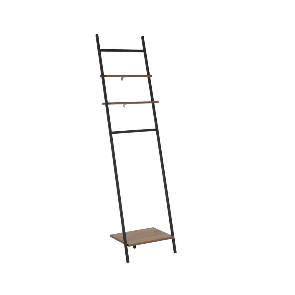 Σκάλα κρεμάστρα οργάνωσης ρούχων Nextdeco Tower με 2 ράγες 3 ράφια και καλάθι Υ161,5x40x30εκ