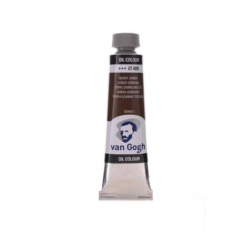 Talens van gogh χρώμα λαδιού 409 burnt umber 20ml - Image 2