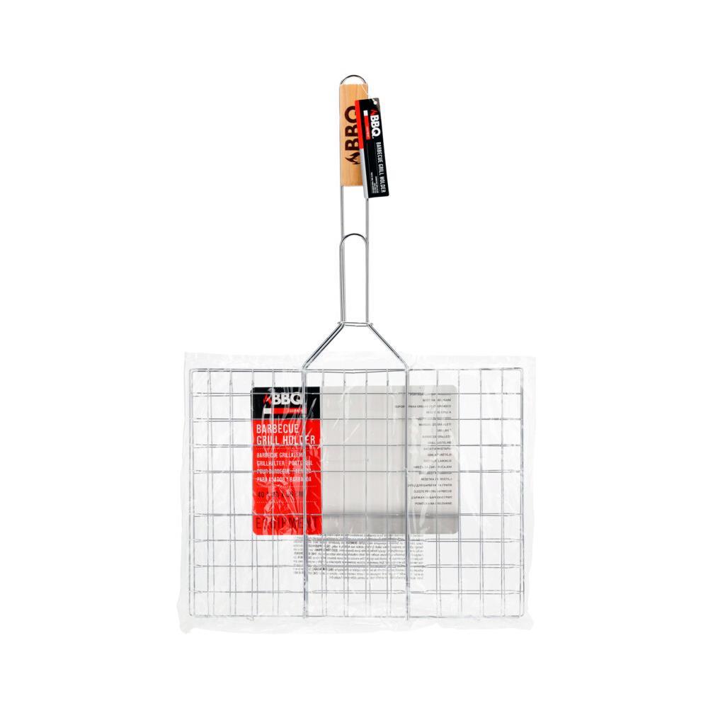 Σχάρα ψησίματος μεταλλική με ξύλινη λαβή 40x30x66εκ - Image 2