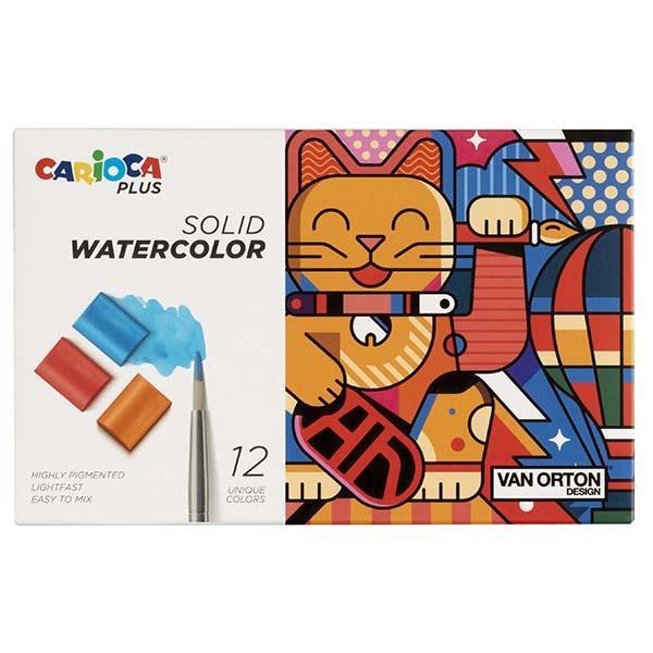 Carioca plus χρώματα ακουαρέλας 12 τεμ. με πινέλο - Image 5