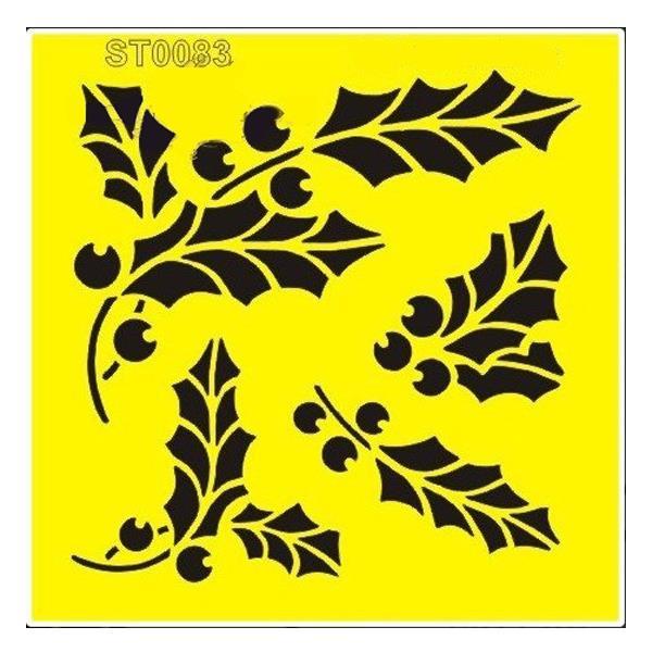 Στένσιλ πλαστικό "Γκι" 16x16εκ. (ST0083A) - Image 2