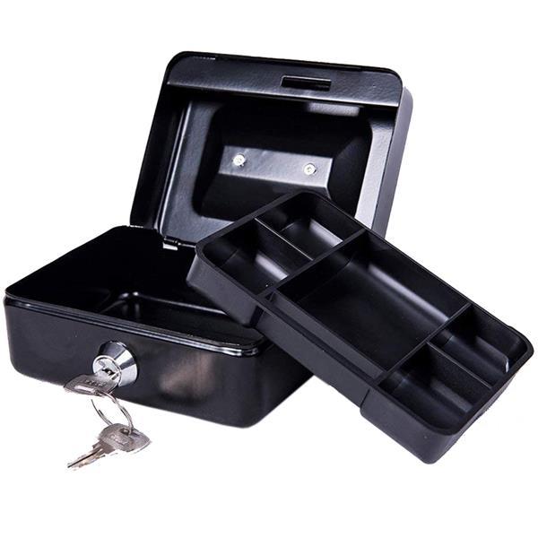 Χρηματοκιβώτιο μεταλλικό μαύρο Υ6x12,5x9,5εκ. - Image 2