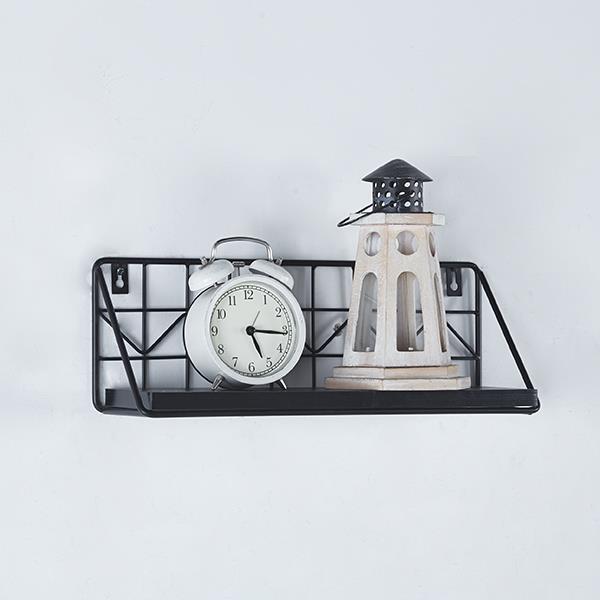 Ράφι επιτοίχιο μεταλλικό μαύρο 40x12xY14εκ. - Image 2