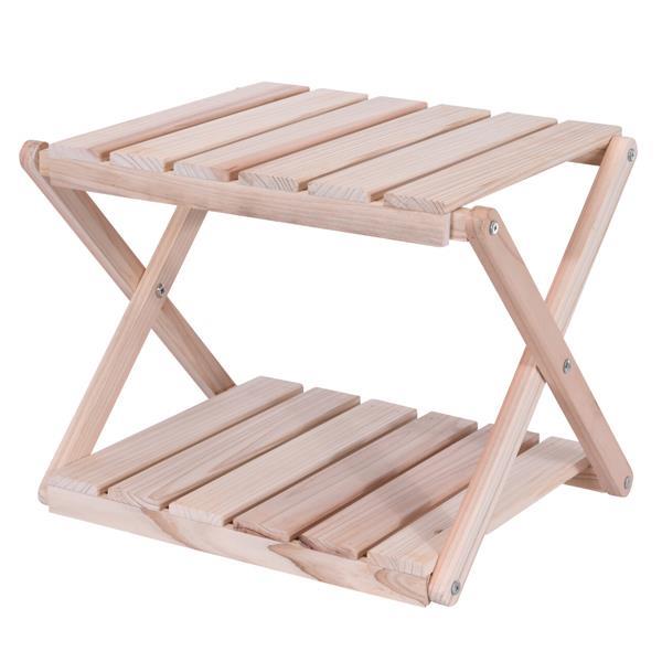 Τραπεζάκι βοηθητικό Nextdeco 2 επιπέδων ξύλινο 38,5x31xY32,5εκ. - Image 2