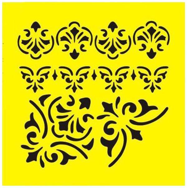 Στένσιλ πλαστικό "Μπορντούρα 1" 16x16εκ. (ST0051) - Image 2