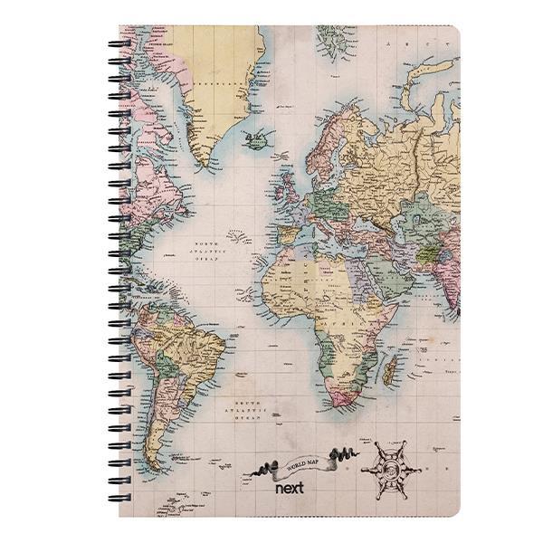 Next trends world map II τετράδιο σπιράλ 2 θέματα 70 φύλλα 21x29εκ. - Image 2