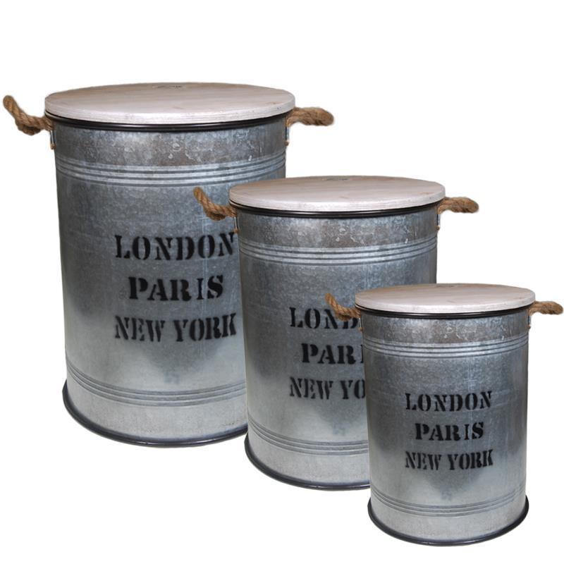 Σετ 3 σκαμπώ Υ52x40εκ. - Υ46.5x33,5εκ. - Υ42x27εκ. - Image 2