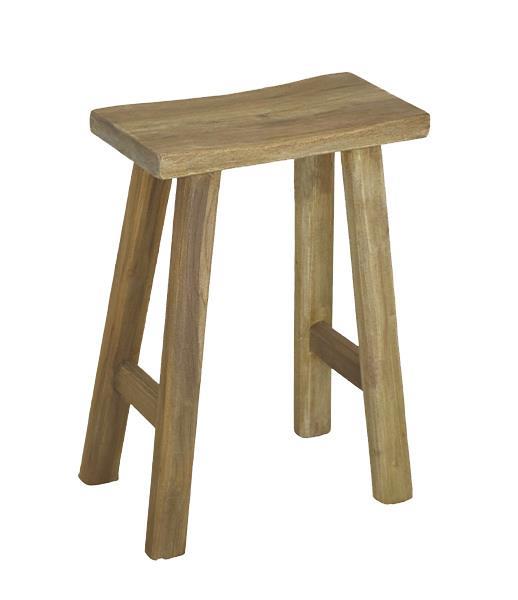 Σκαμπό Nextdeco Tribeca από ξύλο mahoni Υ45x20x40εκ. - Image 2