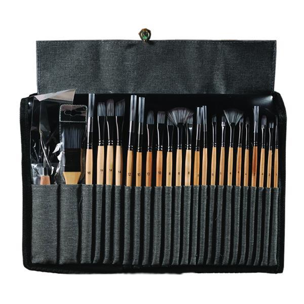 Σετ 24 πινέλα με συνθετική τρίχα σε θήκη - Image 2