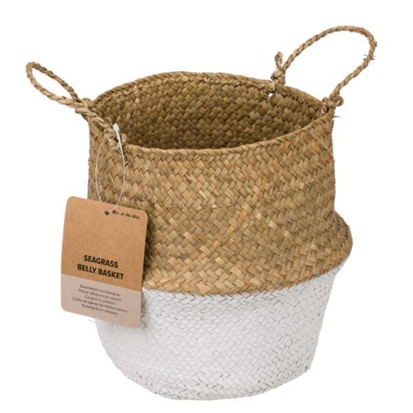 Ψάθινο καλάθι δίχρωμο Ø17xΥ20εκ. - Image 2