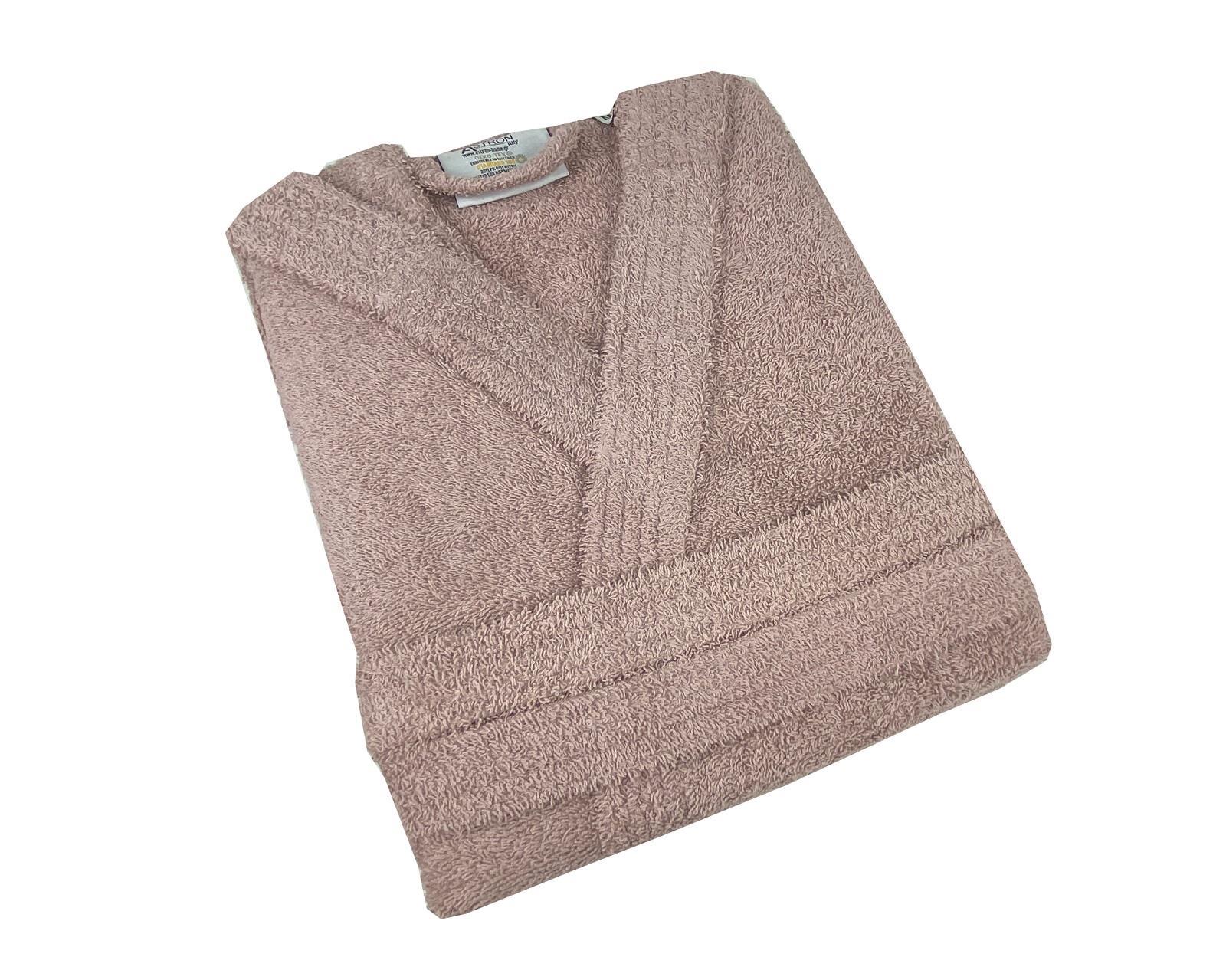 Μπουρνούζι με κουκούλα dusty rose small