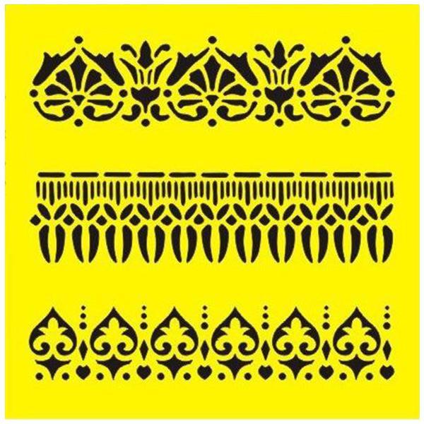 Στένσιλ πλαστικό "Μπορντούρα 2" 16x16εκ. (ST0035) - Image 2