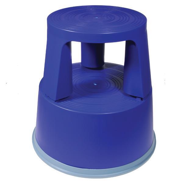 Πλαστικό σκαμπό-σκαλοπάτι με ρόδες, μπλε Υ43xØ29x45εκ. - Image 2