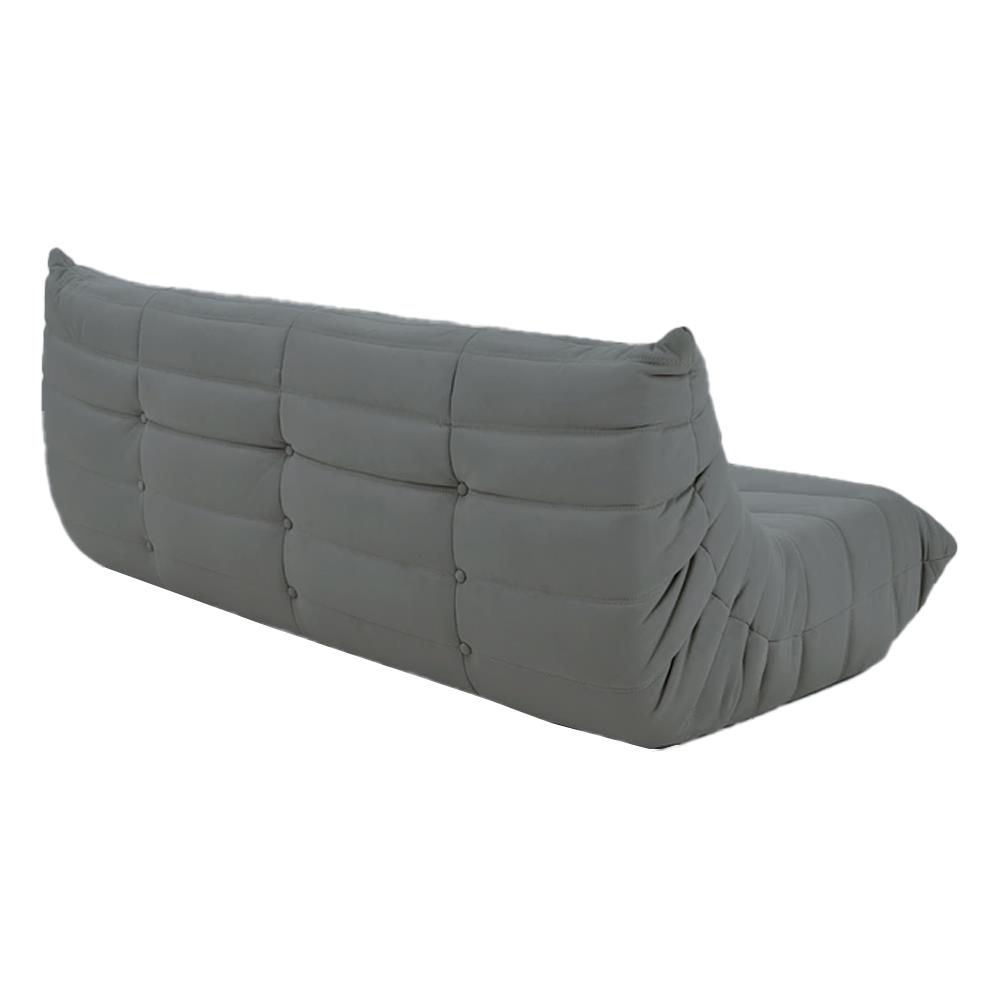 Καναπές τριθέσιος Nextdeco Togo Alcantara σκούρο γκρι Υ70x174x102εκ - Image 2