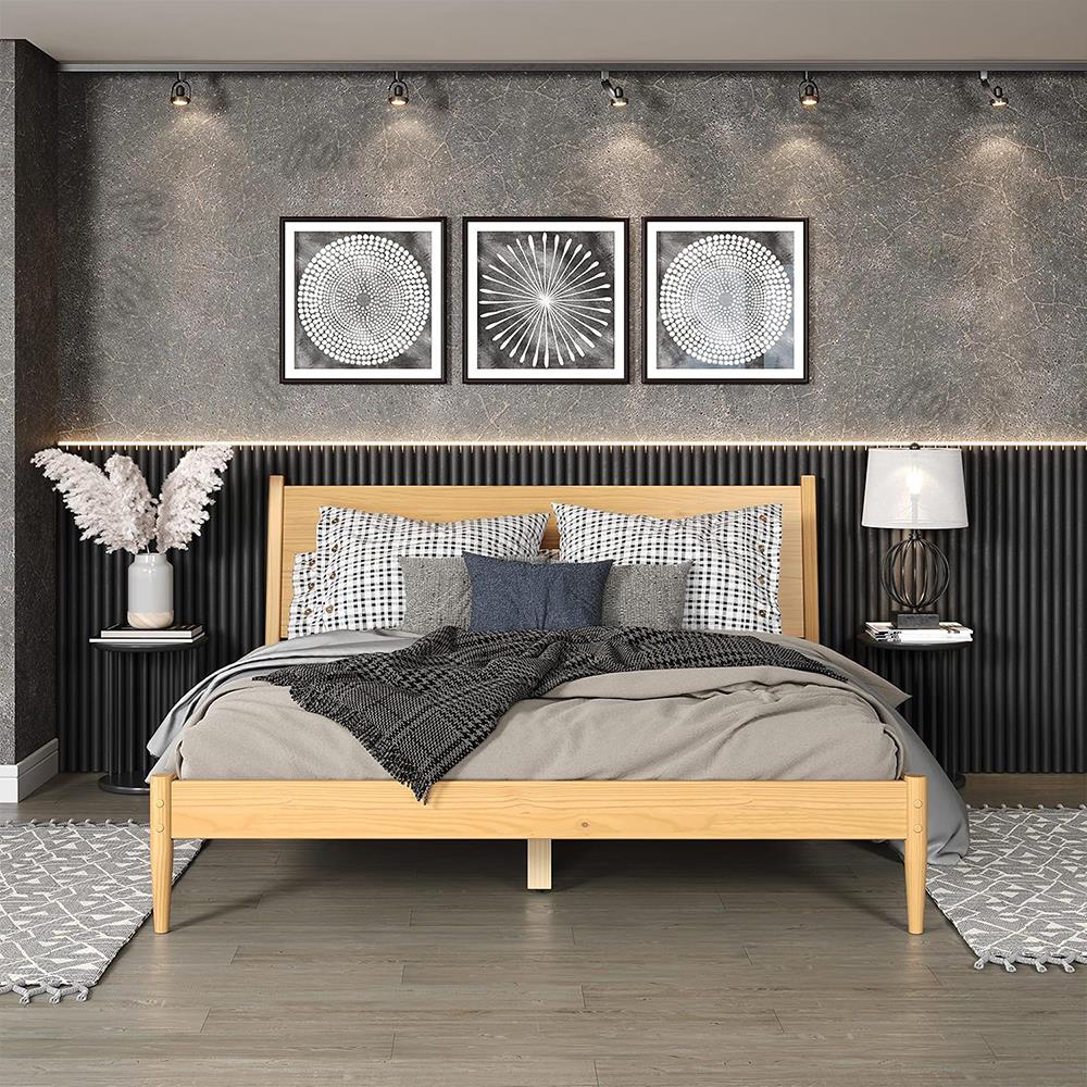 Κρεβάτι διπλό Nextdeco μασίφ ξύλο δρυός Υ110x157x210εκ. - Image 2