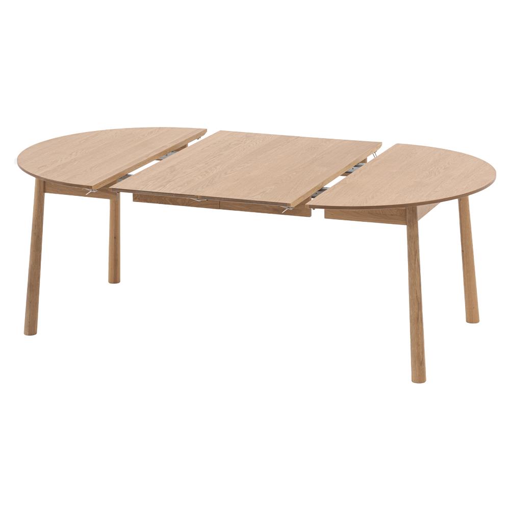 Τραπέζι επεκτεινόμενο Nextdeco μασίφ ξύλο δρυός Υ75x120-210x120εκ. - Image 2