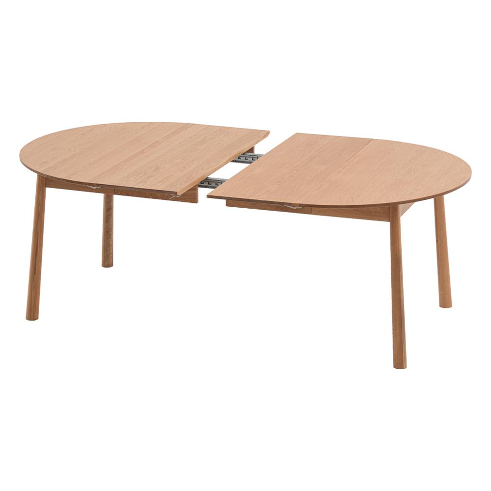 Τραπέζι επεκτεινόμενο Nextdeco μασίφ ξύλο δρυός Υ75x120-210x120εκ. - Image 3