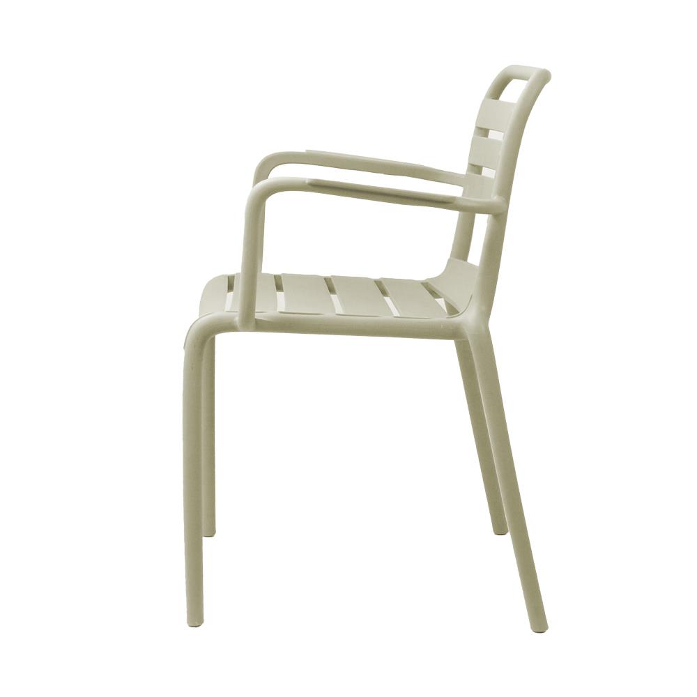 Καρέκλα πλαστική Fiona Nextdeco μπεζ PP UV protection Y82x58x56 εκ. - Image 2