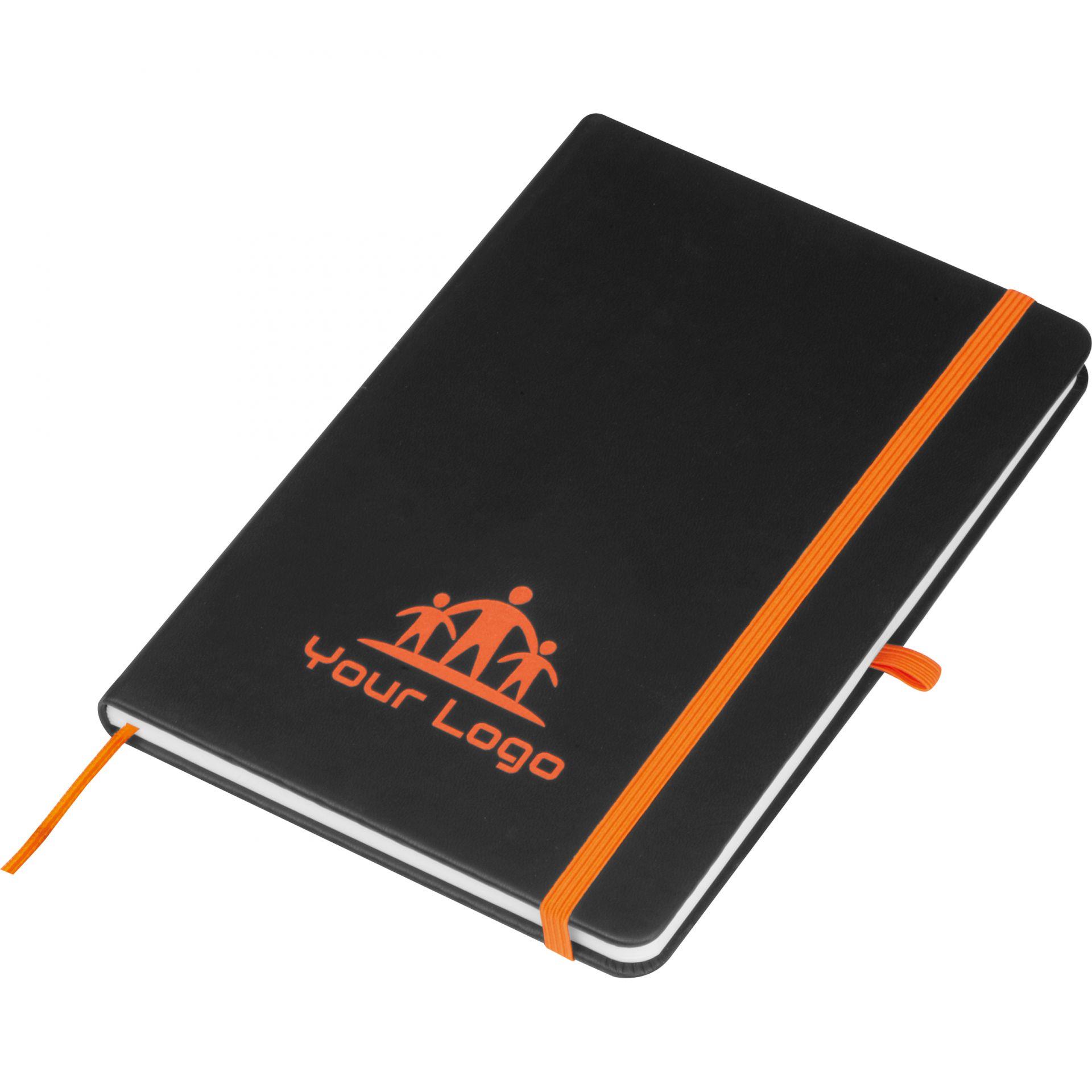 Σημειωματάριο Α5 μαύρο με πορτοκαλί γκραβούρα - Image 2