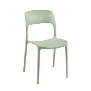 Καρέκλα πλαστική Curves Nextdeco λαχανί PP UV protection Y82,5x41x57 εκ