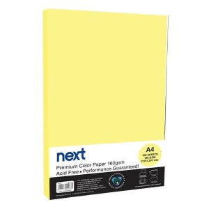 Χαρτόνι φωτοαντιγραφικό κίτρινο Α4,160γρ,100φ.