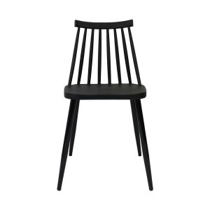 Καρέκλα πλαστική Vanessa Nextdeco μαύρη PP με μεταλλικά πόδια Y79x42x45 εκ.