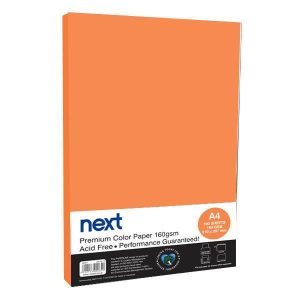 Χαρτόνι φωτοαντιγραφικό πορτοκαλί Α4,160γρ,100φ.