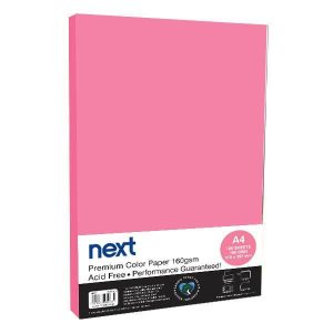 Χαρτόνι φωτοαντιγραφικό φουξ Α4,160γρ,100φ.