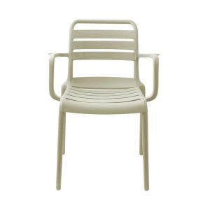 Καρέκλα πλαστική Fiona Nextdeco μπεζ PP UV protection Y82x58x56 εκ.