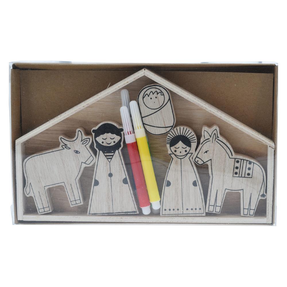 Σετ ζωγραφικής χριστουγεννιάτικη φάτνη Υ20x12x1,7εκ. Σχέδιο 1