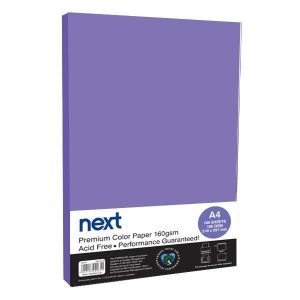 Χαρτόνι φωτοαντιγραφικό μωβ Α4,160γρ,100φ.